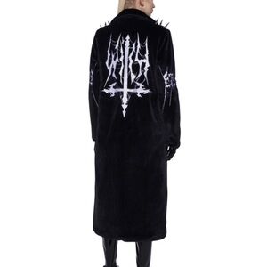 SOLD ON DEPOP🖤Witch Spiked Fur Trench🖤